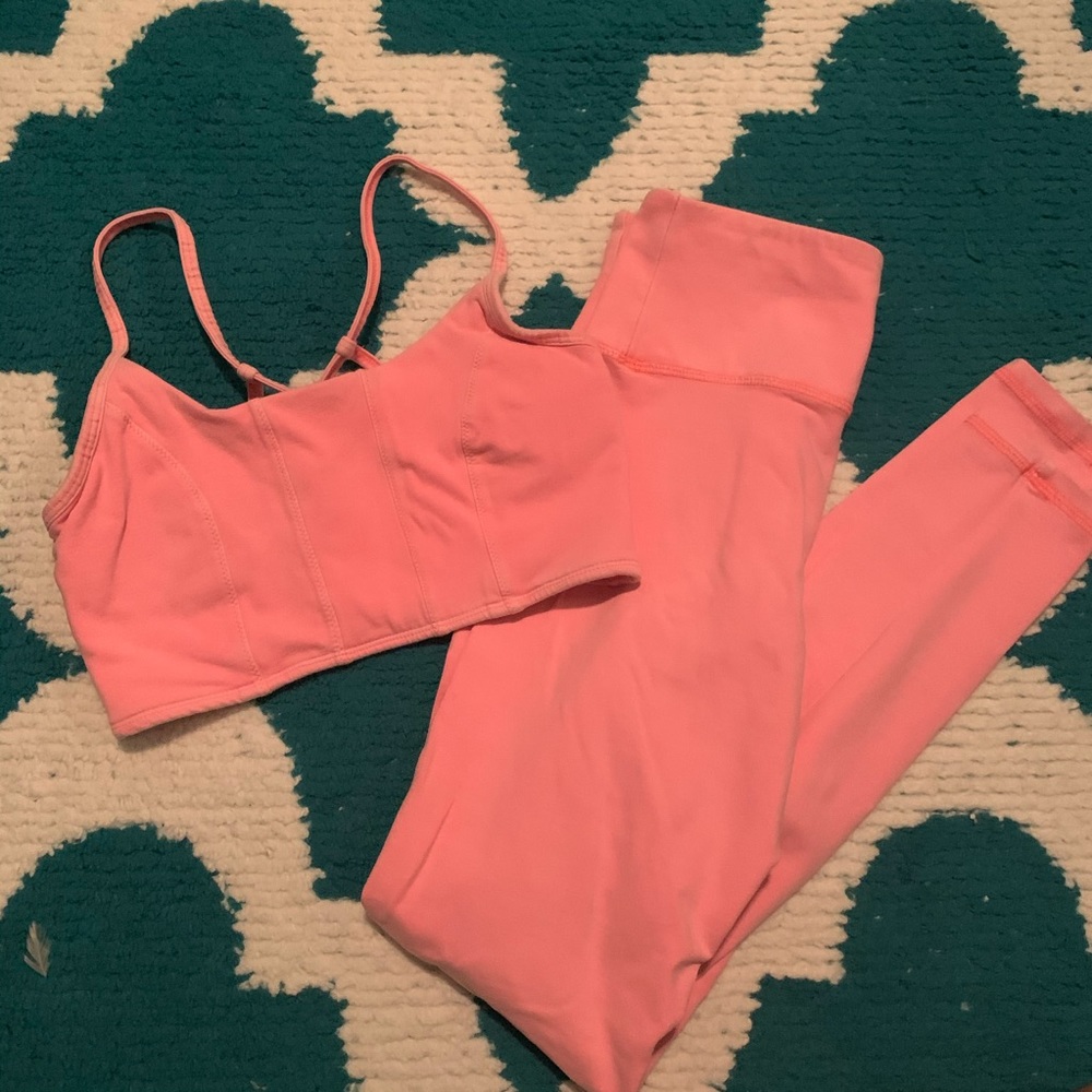Forever 21 Neon Pink Activewear Set XS